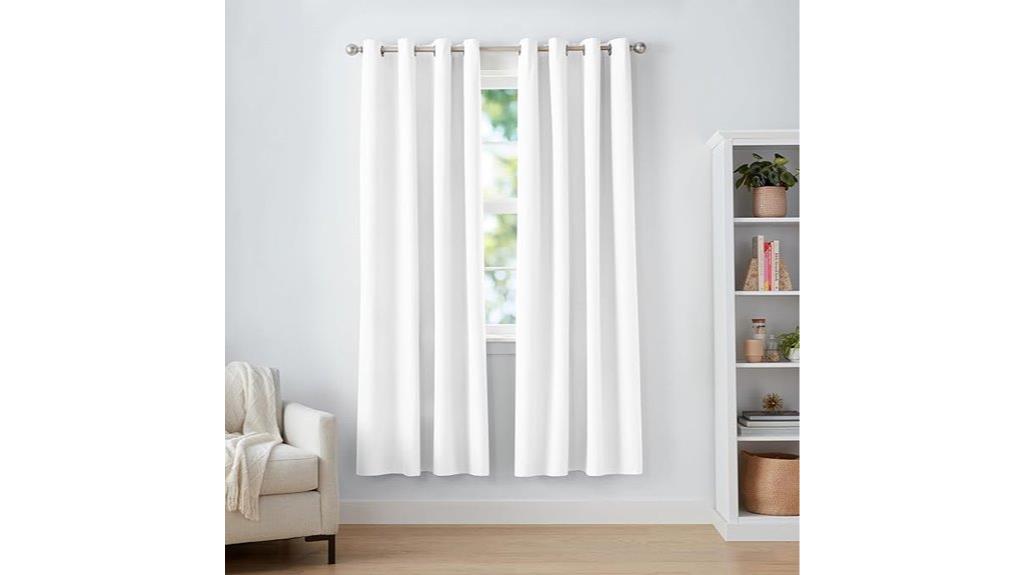 blackout white curtain panels