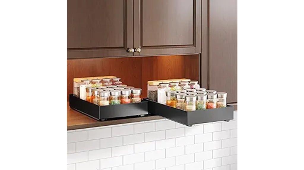 cabinet pull out spice rack