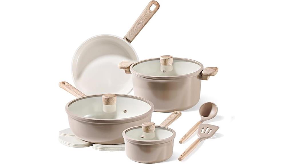 ceramic non stick cookware set