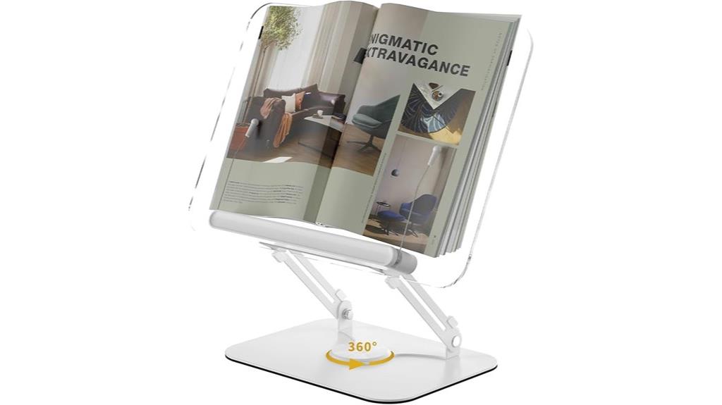 clear acrylic reading stand