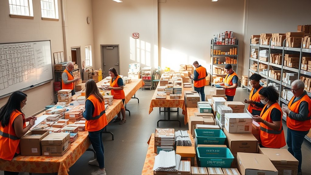 coordinate volunteers and logistics