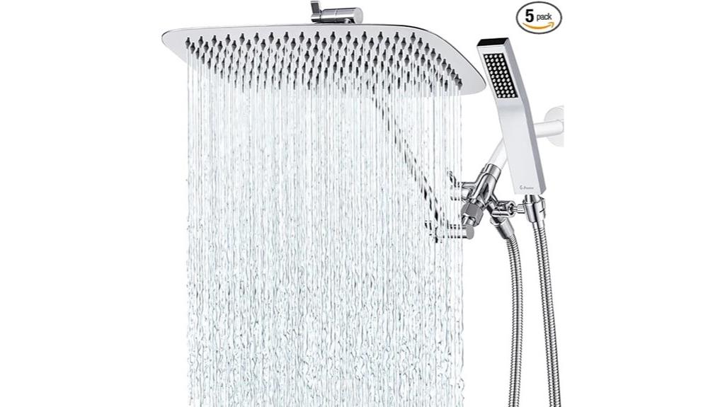 dual metal shower combo