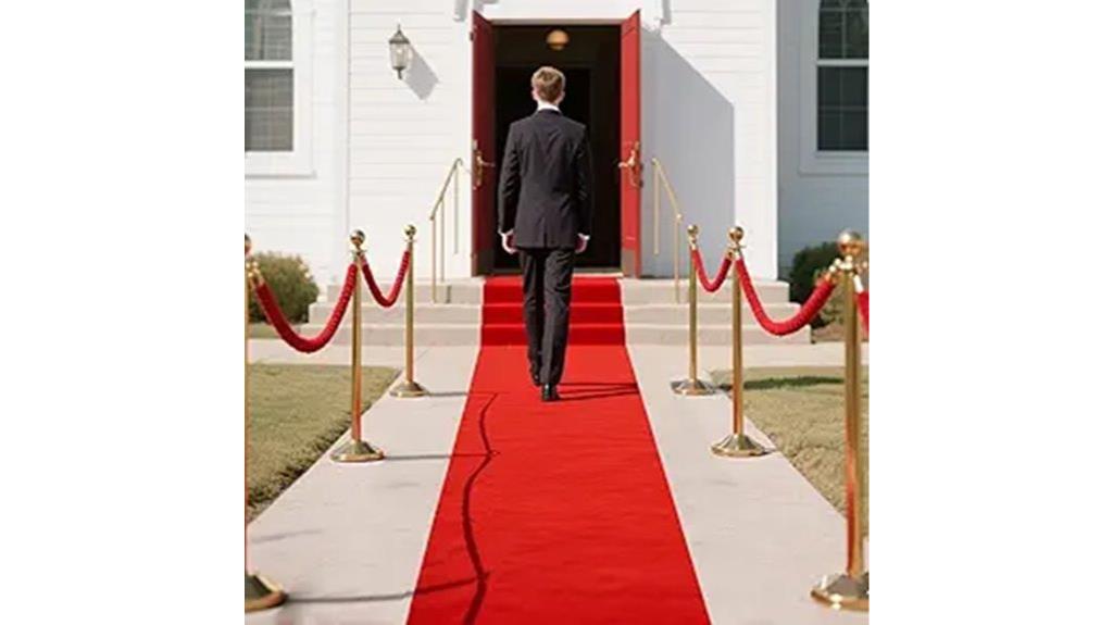 elegant event entrance rug