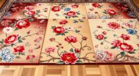 elegant floral silk carpets