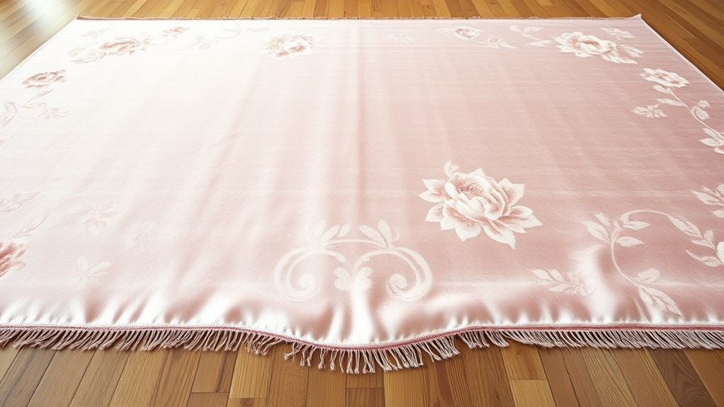 elegant pink silk rugs