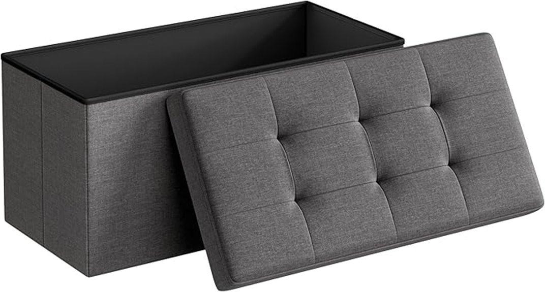 foldable storage ottoman