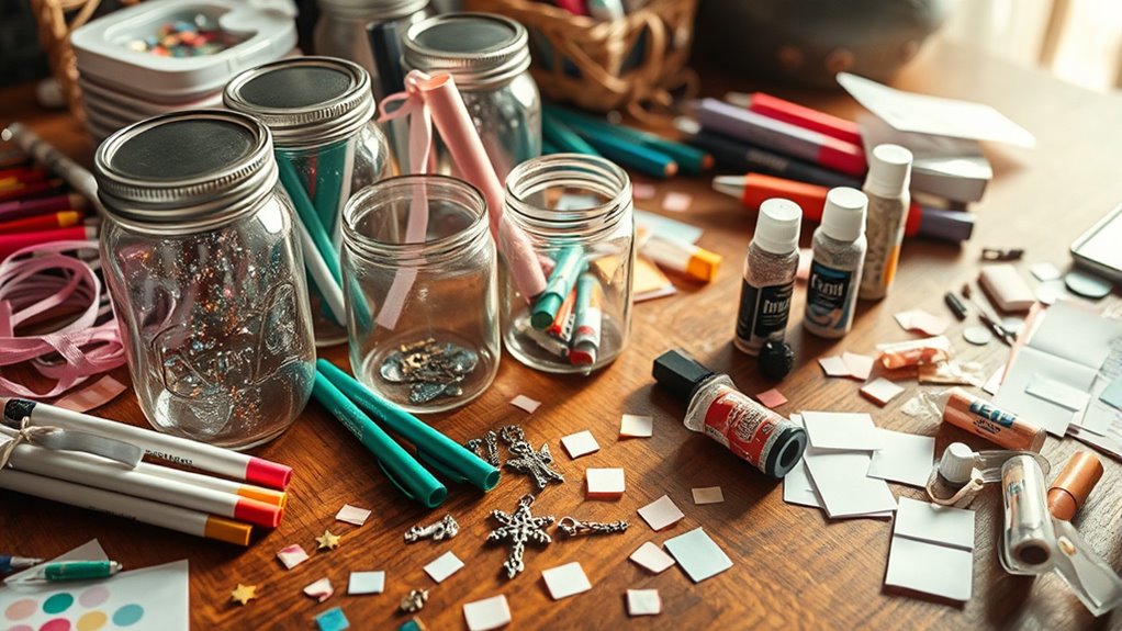 gather supplies for memory jars