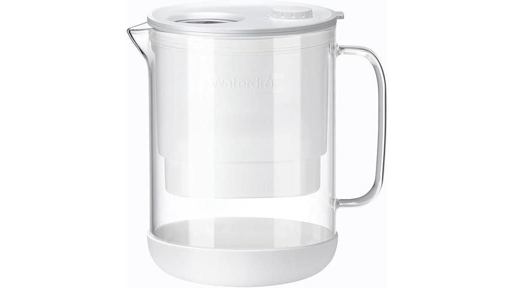 glass water filter pitcher