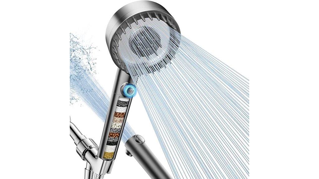 high pressure filtered shower head