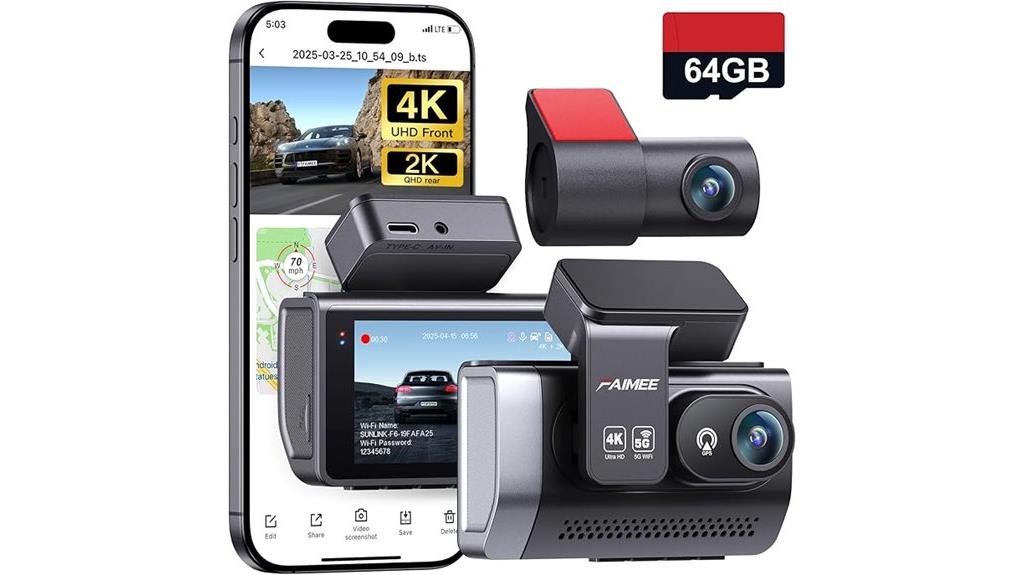 high resolution dual dash cam