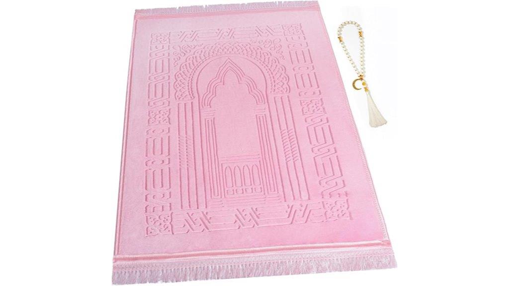 islamic prayer rug with beads
