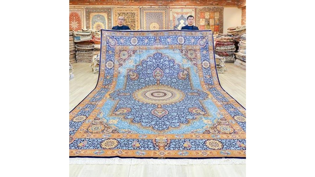 large 9x12ft silk oriental rug