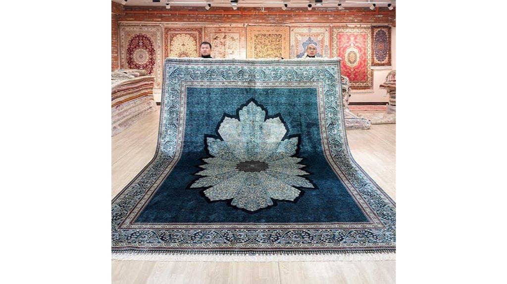 large silk handwoven rug