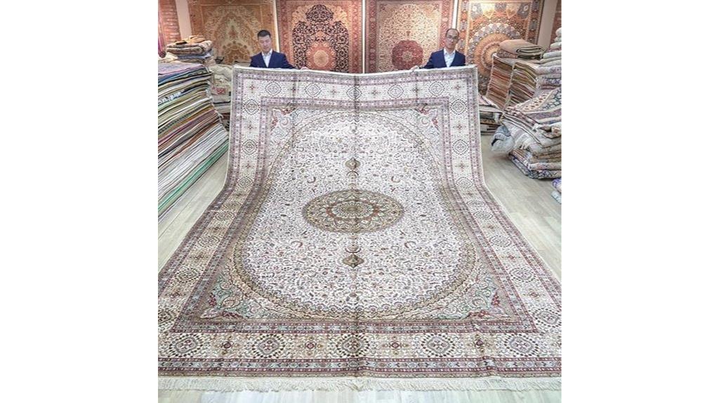 large silk oriental rug