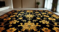 luxury black gold rugs
