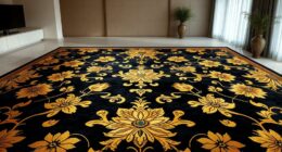 luxury black gold rugs
