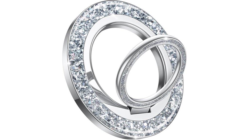 magsafe glitter silver ring