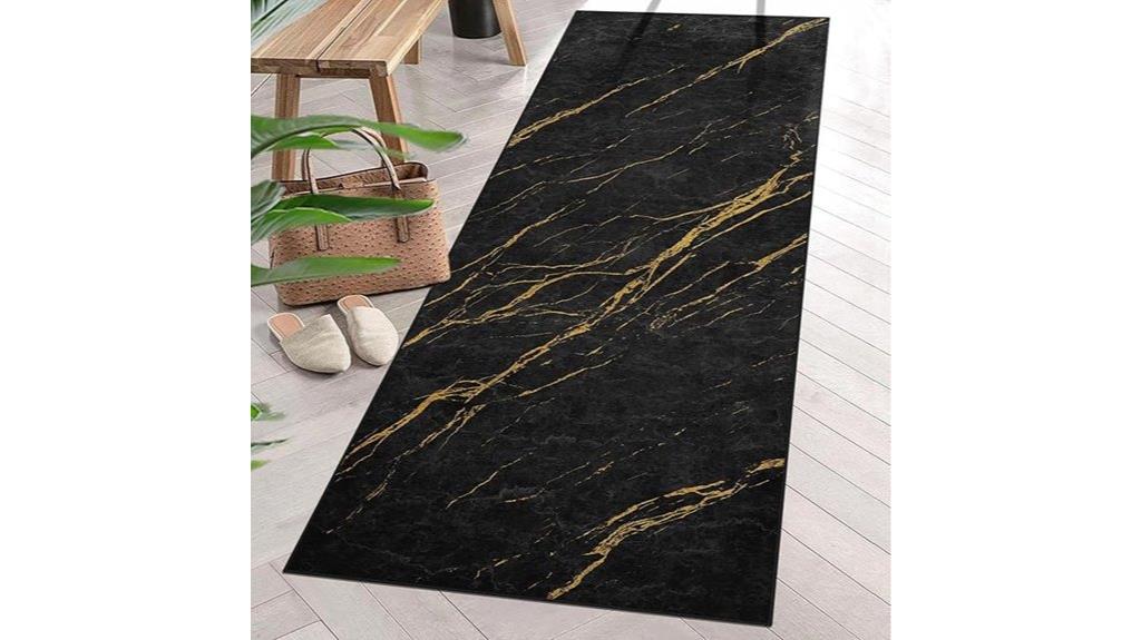 marble non slip washable rug