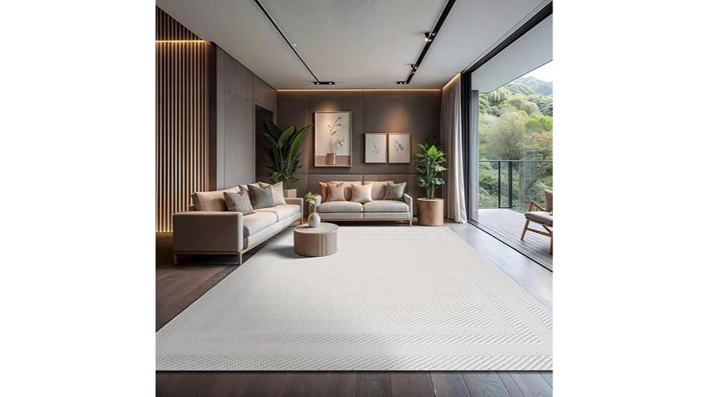 modern 9x12 bordered rug