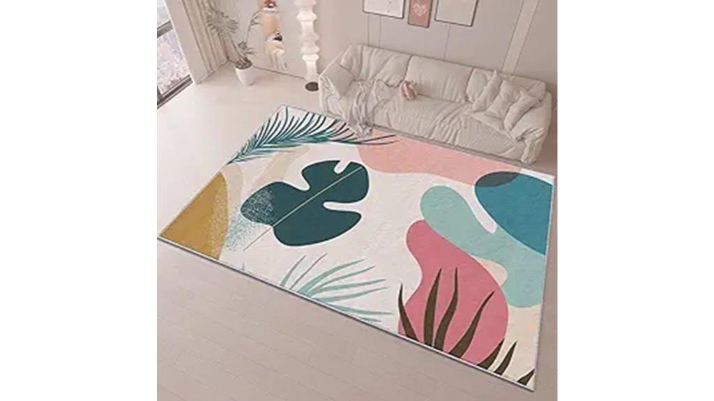modern washable abstract rug