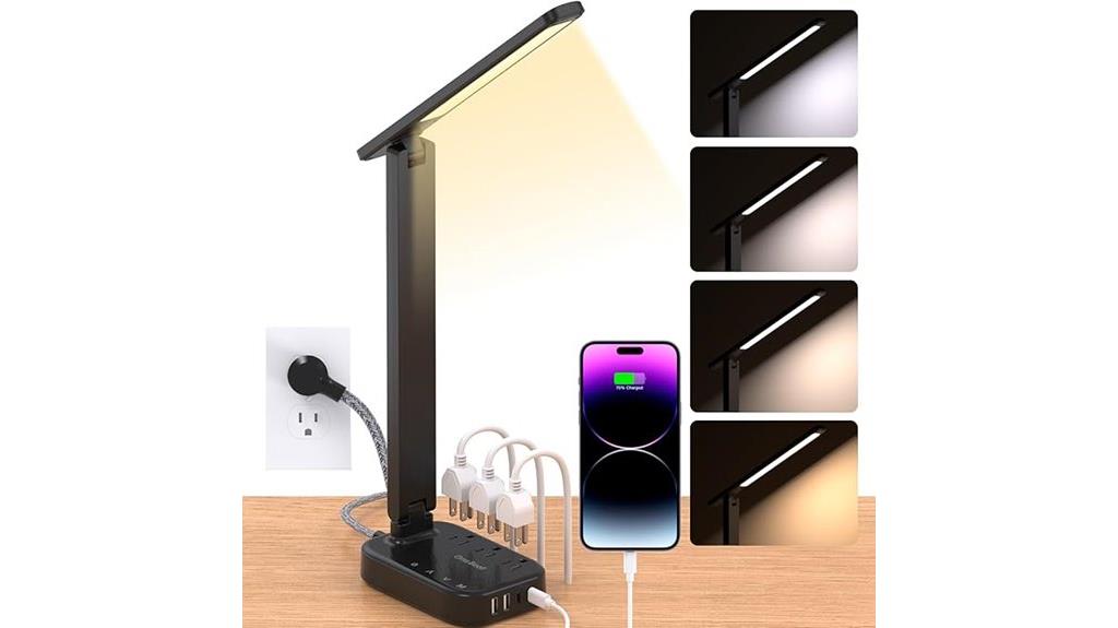 multi outlet desk lamp