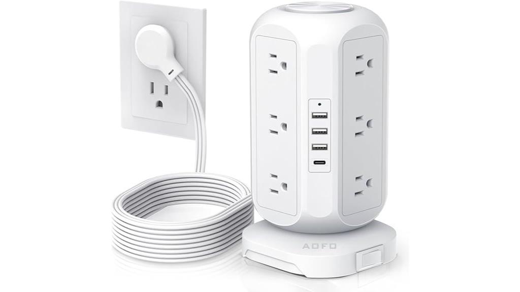 multiple outlet power tower