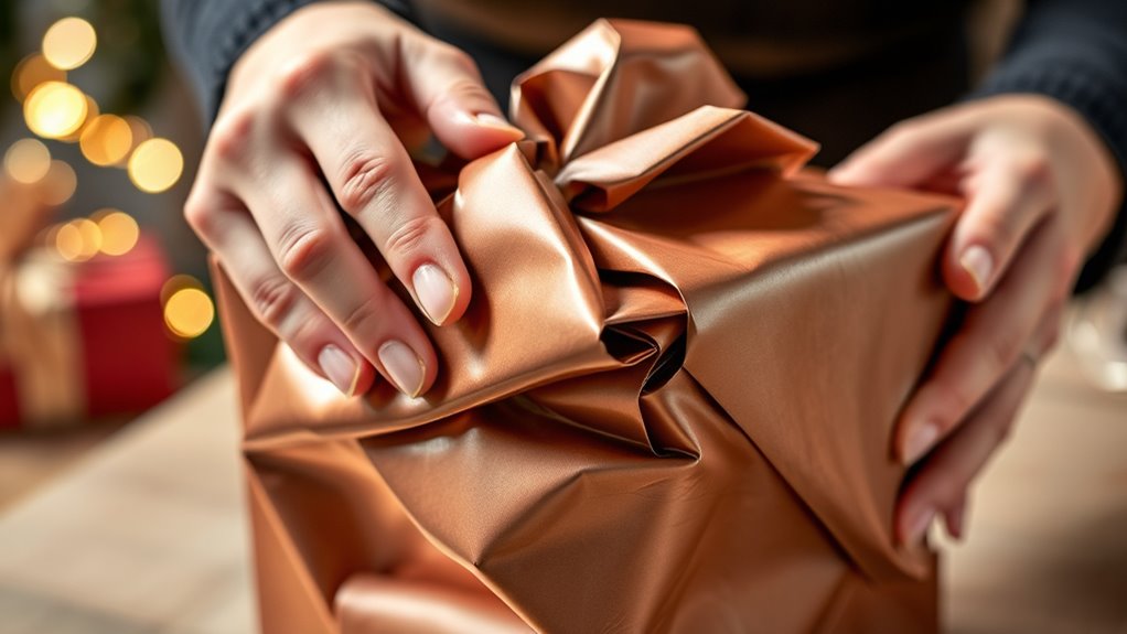 neatly fold and tuck