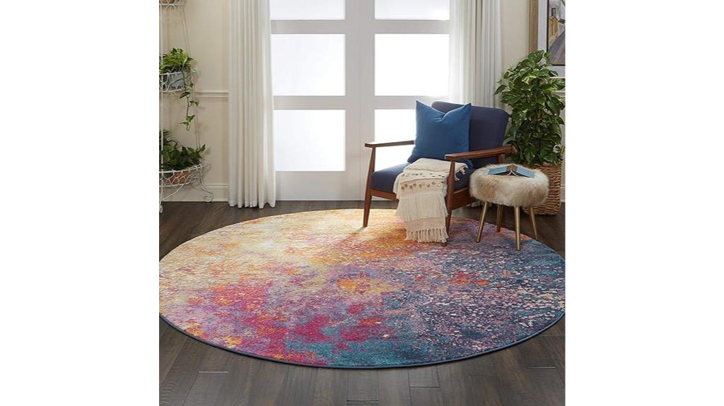 nourison round sunburst rug