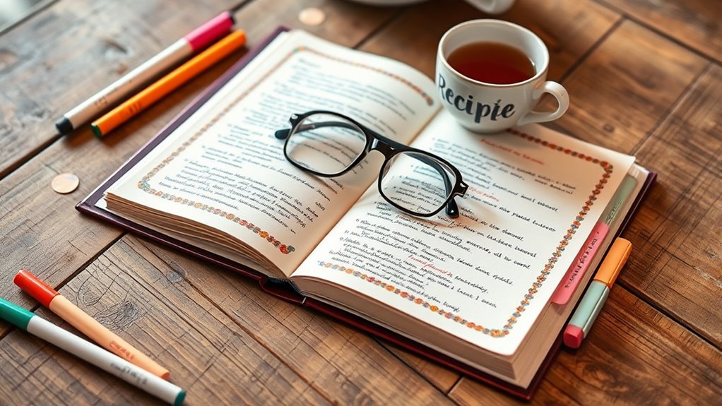 organize recipes for quick access