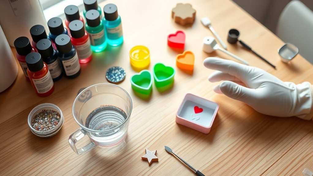 organize supplies and workspace