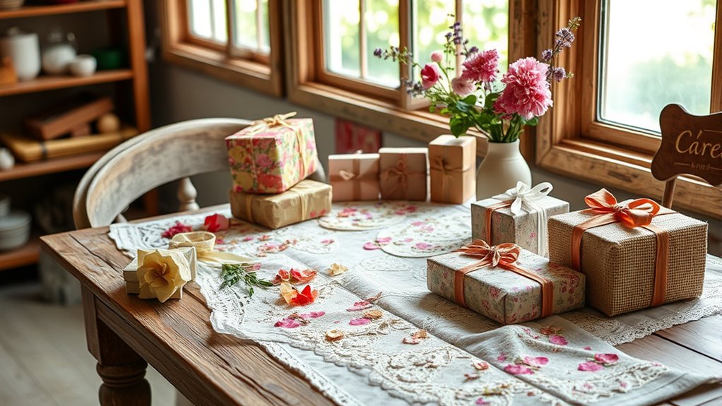 personalized textured gift wrapping