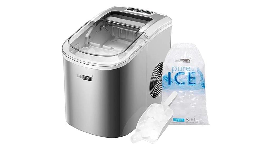 portable self cleaning ice maker