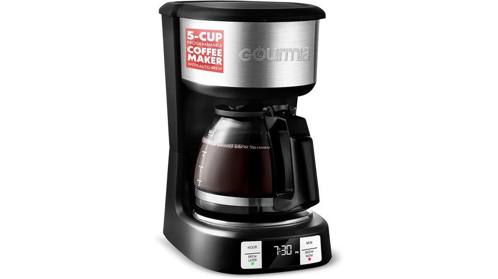 programmable 5 cup coffee maker