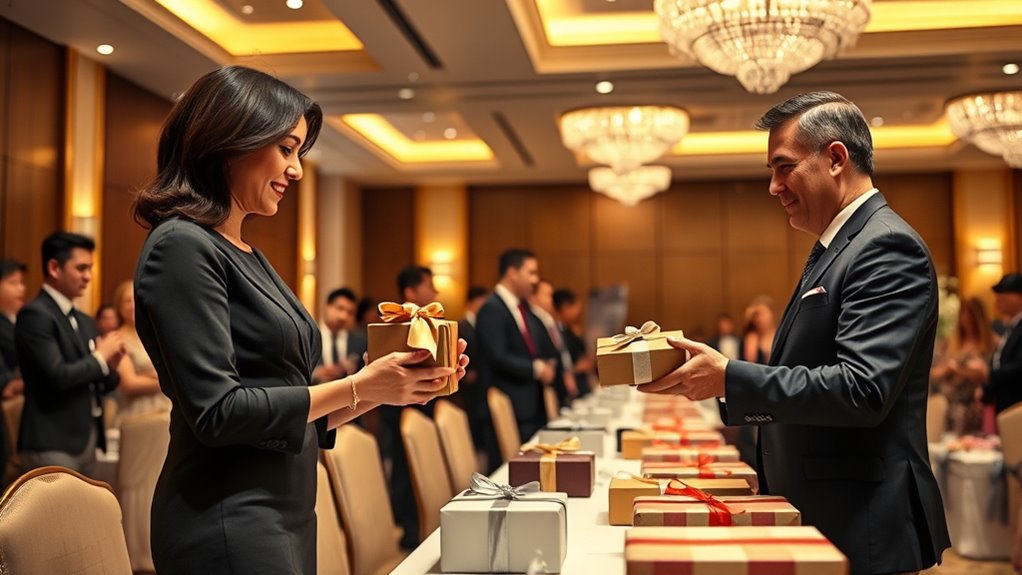 proper gift presentation timing