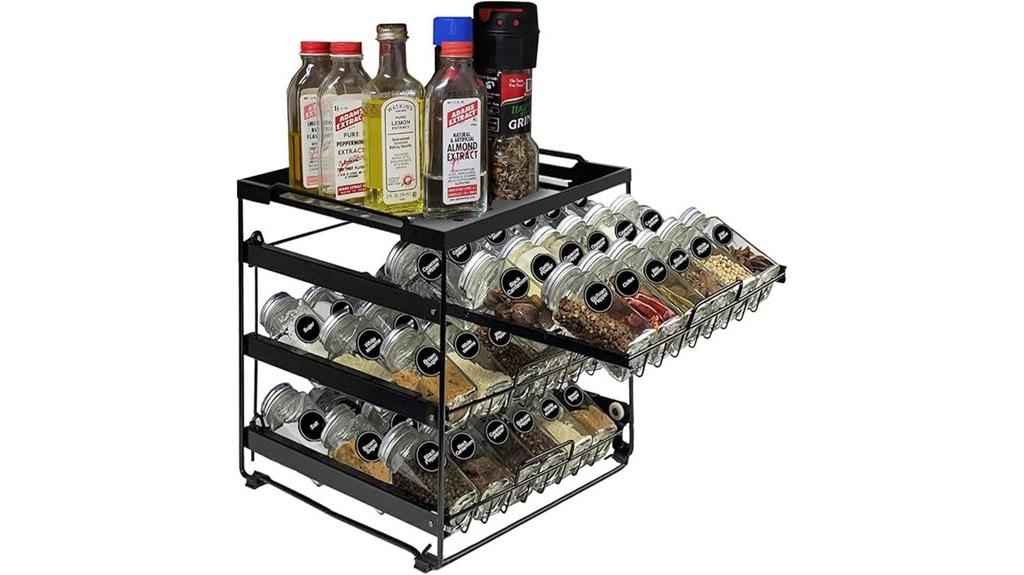 pull out spice rack organizer