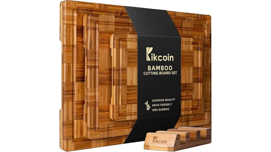 set of three large bamboo boards