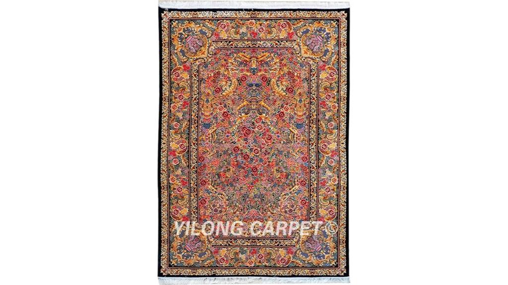 silk floral area rug