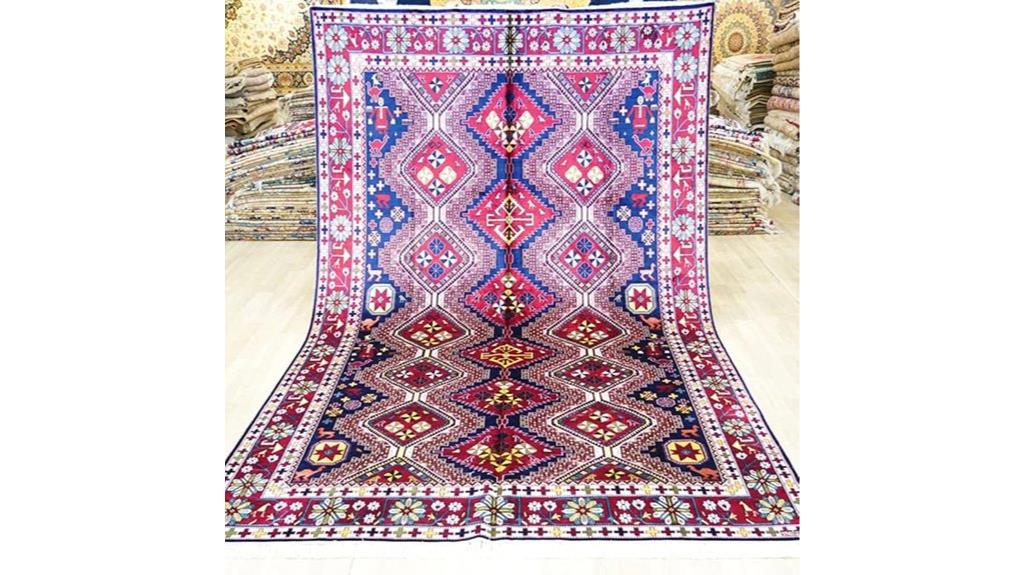silk geometric rug
