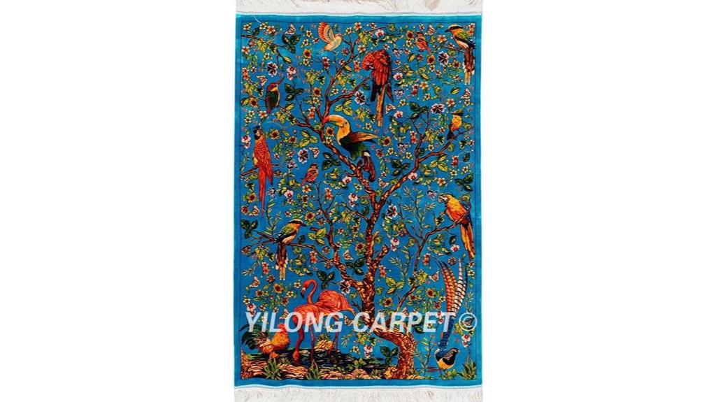 silk rug 3 3x5ft