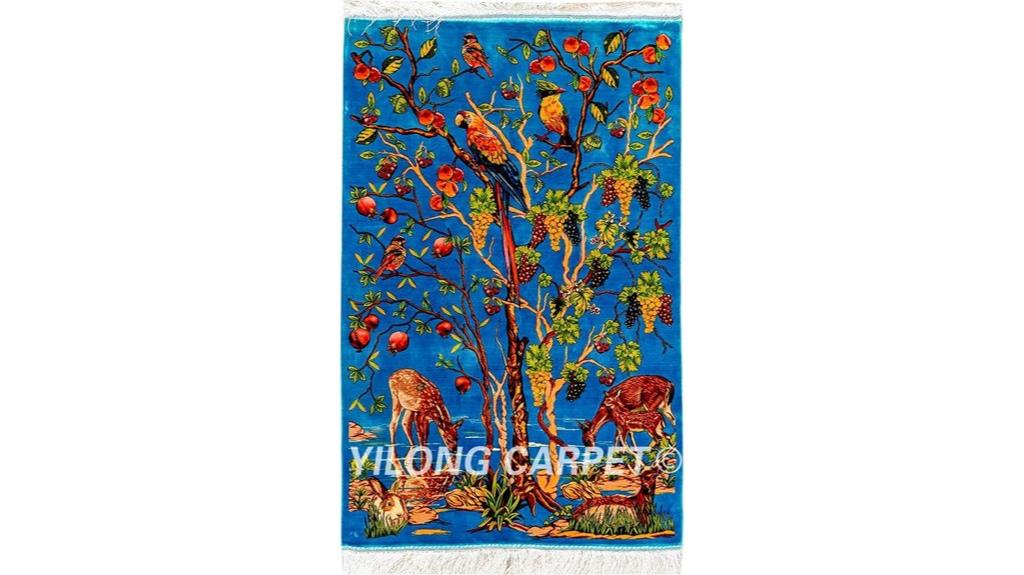 small silk tree rug