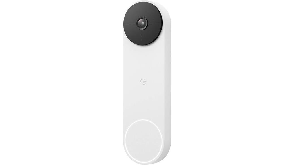 snow colored battery doorbell