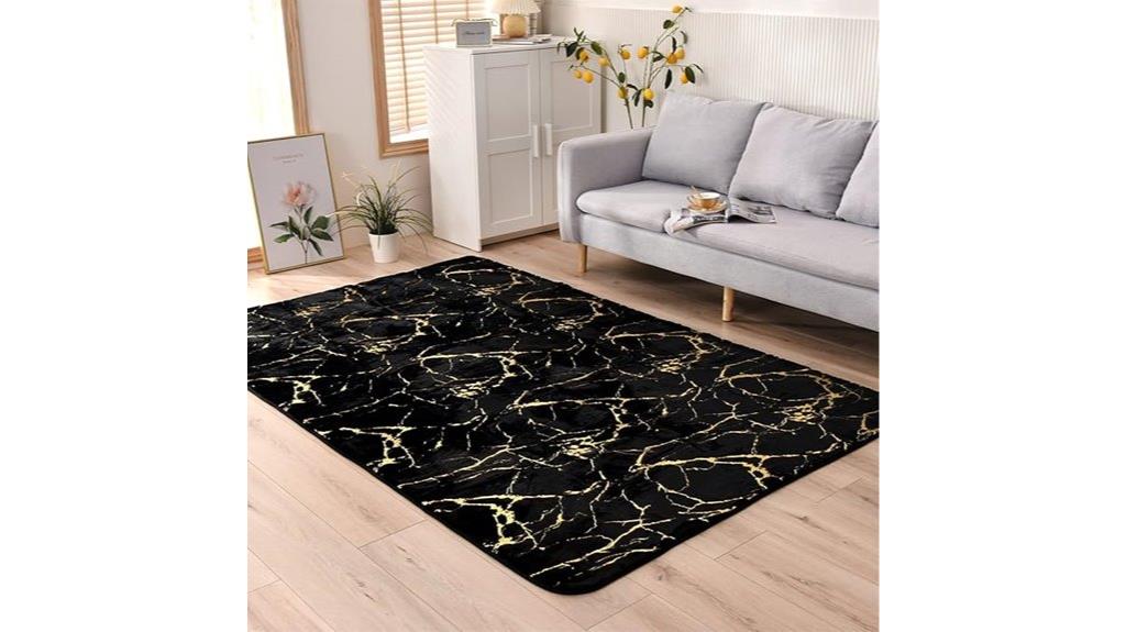 soft metallic area rug