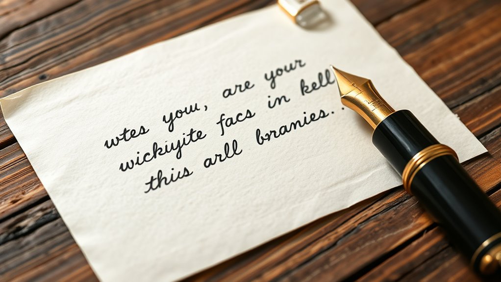 thoughtful artistic handwritten notes