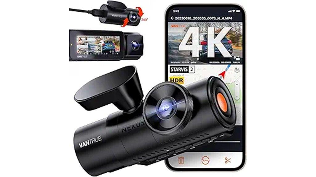 three channel 4k dash cam