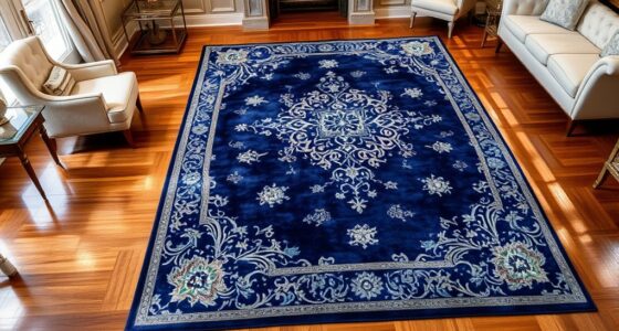 top yilong blue silk rugs