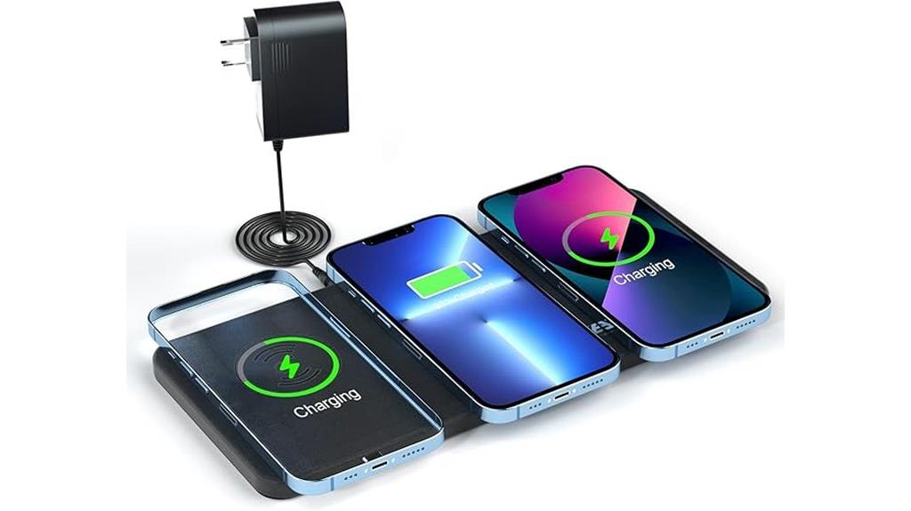 triple wireless charging pad