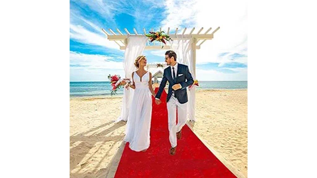 velvet indoor wedding runner