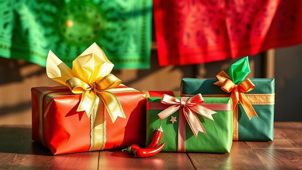 vibrant culturally inspired gift presentation