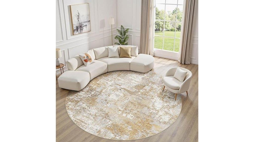 washable 8 foot round rug