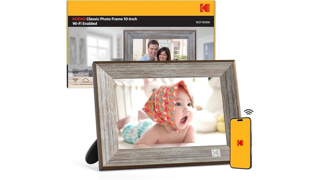 wooden wifi digital frame